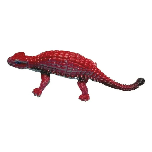 Vintage UKRD Dinosaur Ankylosaurus 13 inch Red Blue 1986 - Picture 5 of 8